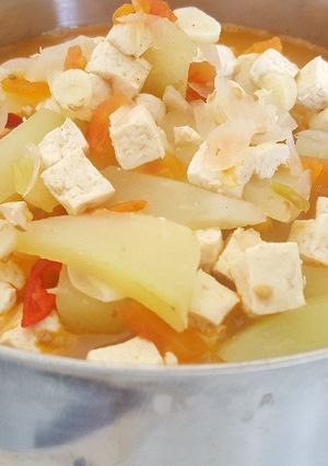 Foto resep Jipang tahu tumis (menu diet)