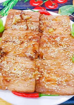 Hình của món Sườn chay kho nước tương mè rang.