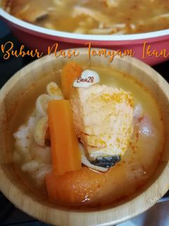 Gambar Bubur Nasi Tomyam Ikan
