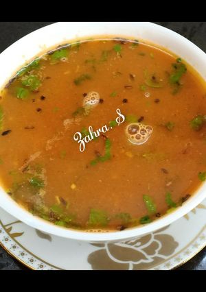 A picture of Tomato Pepper Rasam.