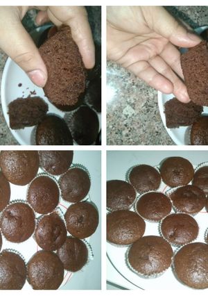 A picture of Chocolate cupcakes without oven.
