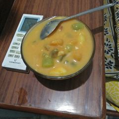 Mango vermicilli custard A picture of Mango vermicilli custard.