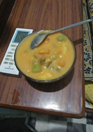 A picture of Mango vermicilli custard.