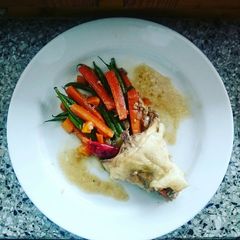 A picture of Easy Breezy Chicken, Carrots and Long Green Beans Stir Fry.