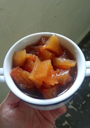 Una foto de Dulce de fruta bomba verde👩🏼‍🍳