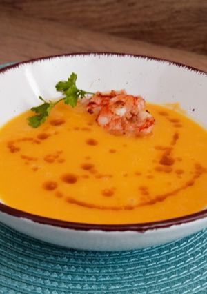 A picture of Pumpkin Cream Soup or Chilled Pumpkin Soup.