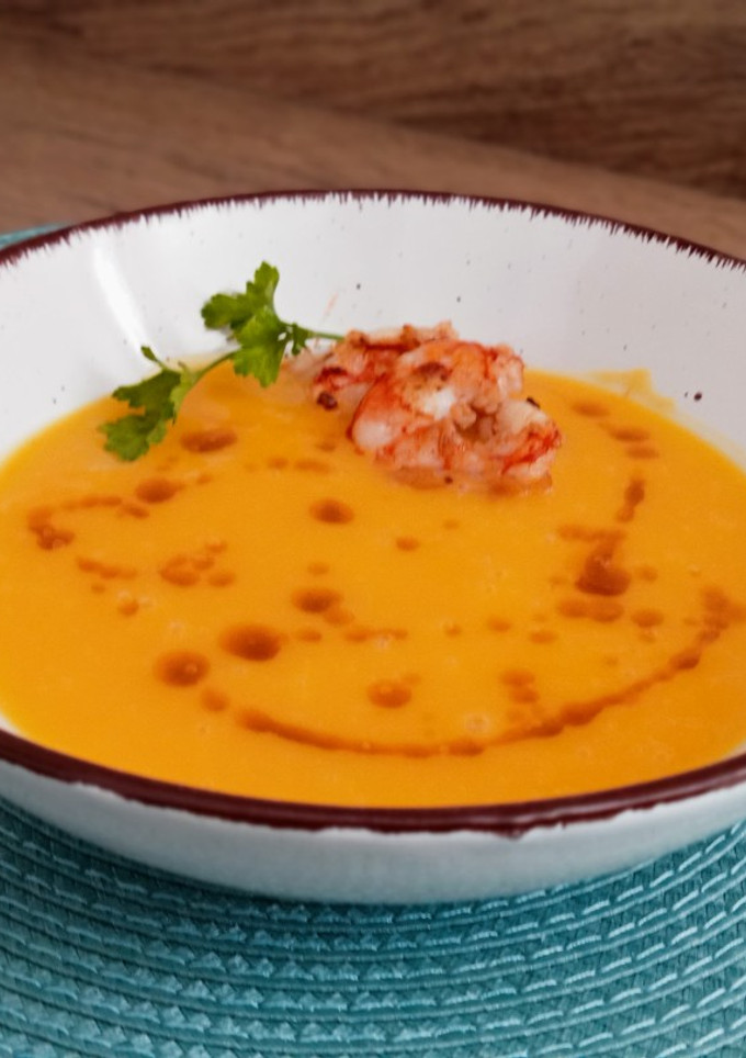 Una foto de Crema de calabaza o sopa fría de calabaza