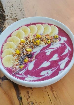 Una foto de Smoothie morado