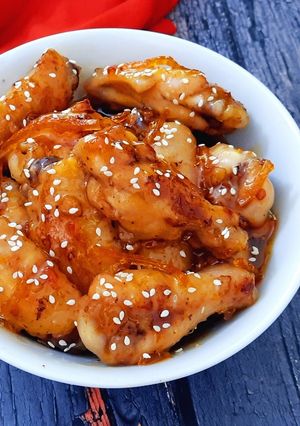 A picture of Orange Marmalade Chicken Wings.