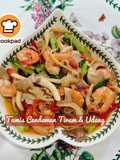 👩‍🍳Tumis Cendawan Tiram & Udang (Antioksidan & Mineral)