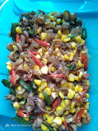 Langkah Gampang Membikin Resep  Cumi asin &amp; jagung manis yang Lezat Sekali, Bikin Ketagihan