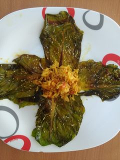 عکسی از دستور ته دیگ کاهو کنجدی