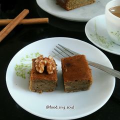 A picture of [Eggless & Healthy] Banana-Walnut-Cinnamon Bread.