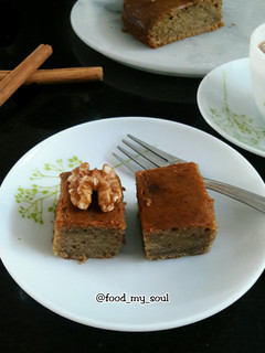 A picture of [Eggless & Healthy] Banana-Walnut-Cinnamon Bread.