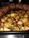Matambre al horno con papas en su jugo