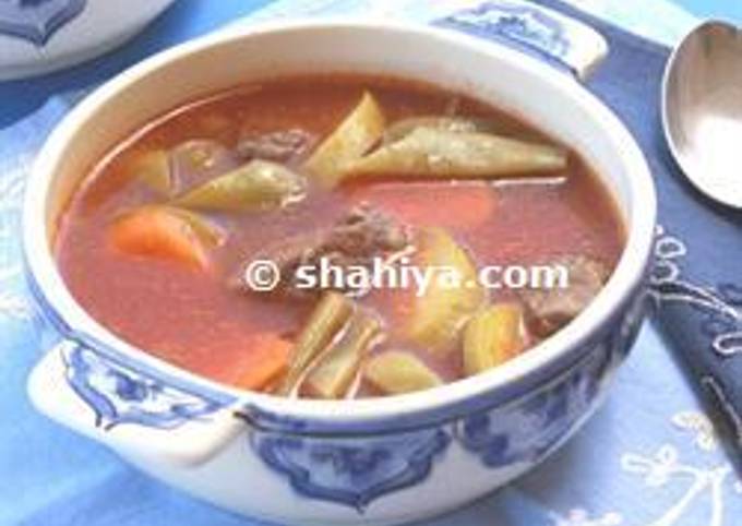 Recipe of Perfect Lebanese Vegetables and Meat Soup