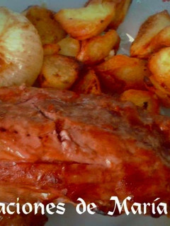 Una foto de Solomillo con chocolate al horno