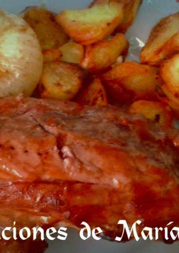 Una foto de Solomillo con chocolate al horno