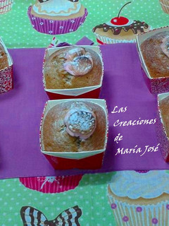 Una foto de Cupcake de naranja con marshmallows