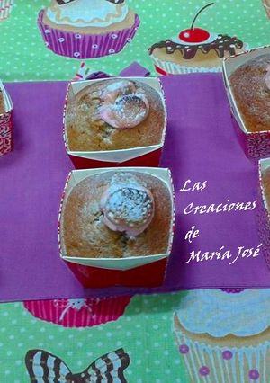 Una foto de Cupcake de naranja con marshmallows