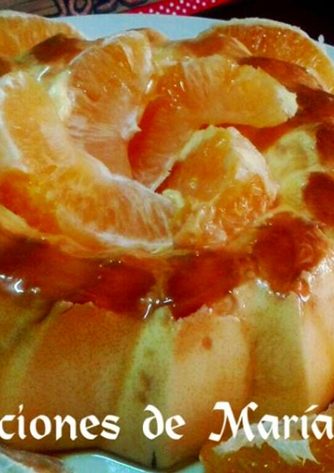 Una foto de Flan de naranja