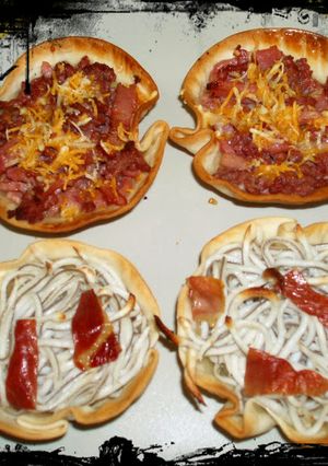 Una foto de Cestitas de hojaldre rellenas