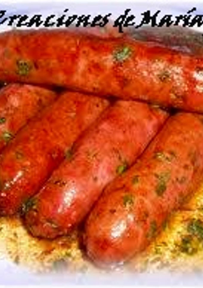 Una foto de Salchichas al vino