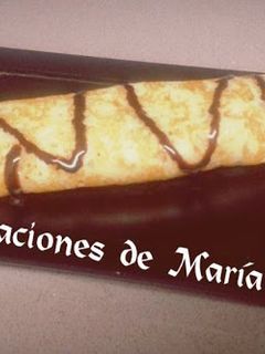Una foto de Crepes rellenas de natilla de chocolate