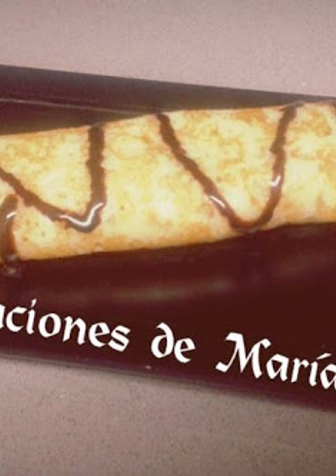 Una foto de Crepes rellenas de natilla de chocolate