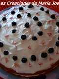 Pastel de fresa y moras