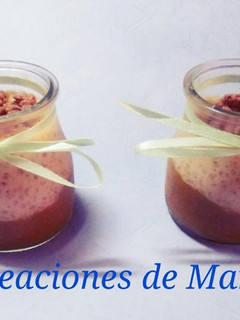 Una foto de Crema de tapioca sin lactosa con cereales sin gluten