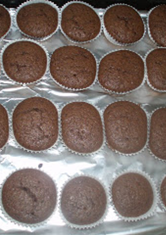 Una foto de Magdalenas de chocolate