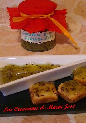 Una foto de Confitura de kiwi con y sin panificadora