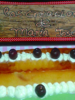 Una foto de Flan de té verde cereza japonesa
