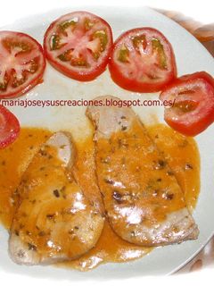 Una foto de Atún en salsa de vino blanco y miel