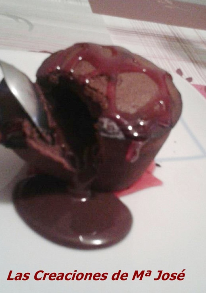 Una foto de Coulant de chocolate