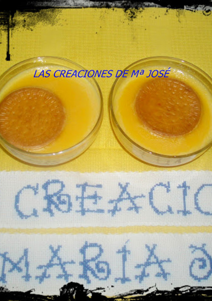 Una foto de Natillas de chocolate blanco