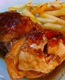 Muslos de pollo en salsa de refresco sin gluten