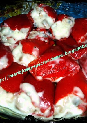 Una foto de Pimientos rellenos de champiñones