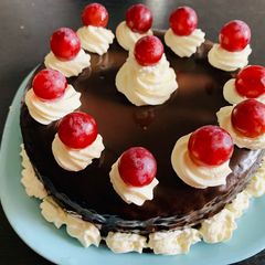 A picture of Eggless Chocolate Cake.