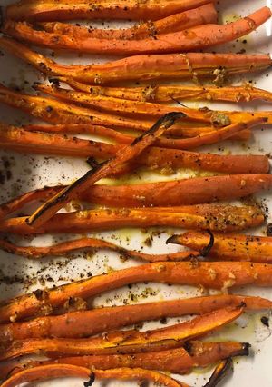 Une photo de Carottes rôties au four