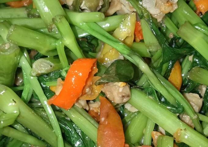 Langkah Mudah untuk Menyiapkan Tumis kangkung tempe semangit, Enak