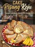 Cake pisang keju melted