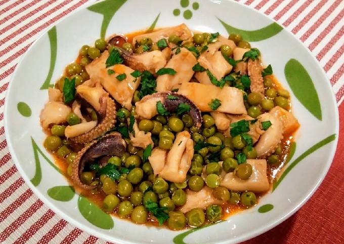 Modo semplice a Fai Fatto in casa super veloce Seppia con piselli