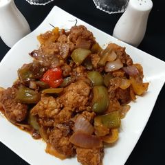 A picture of Karahi.Chicken manchorian.