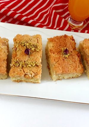 عکسی از دستور کیک با رویه نارگیلی