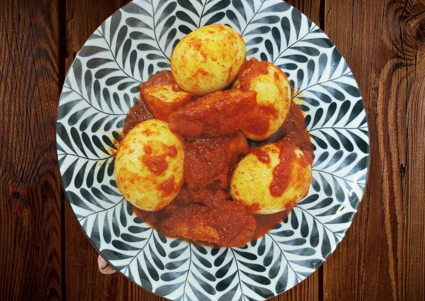 Balado Telur Tahu Bumbu Desaku