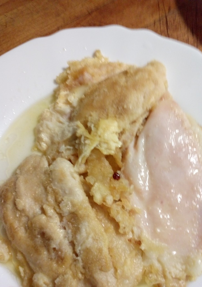Una foto de San jacobo de pollo con pavo y queso
