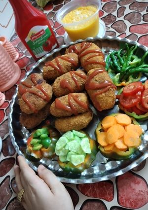 عکسی از دستور کراکت سیب زمینی با گوشت