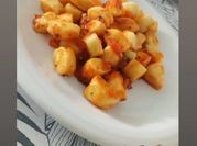 Una foto de gnocchi de papa con harina leudante